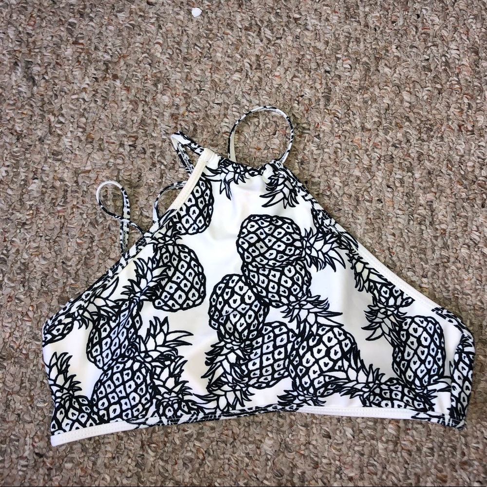 Pineapple print bikini top